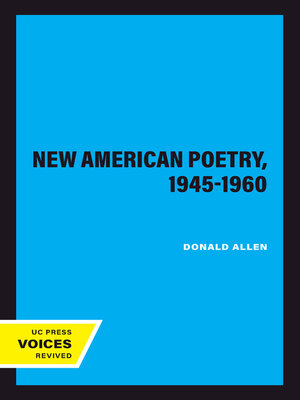cover image of The New American Poetry, 1945-1960